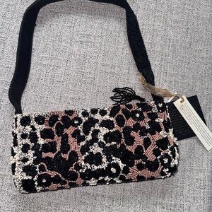 NWT VIRAL Leopard Beaded Women's Bag